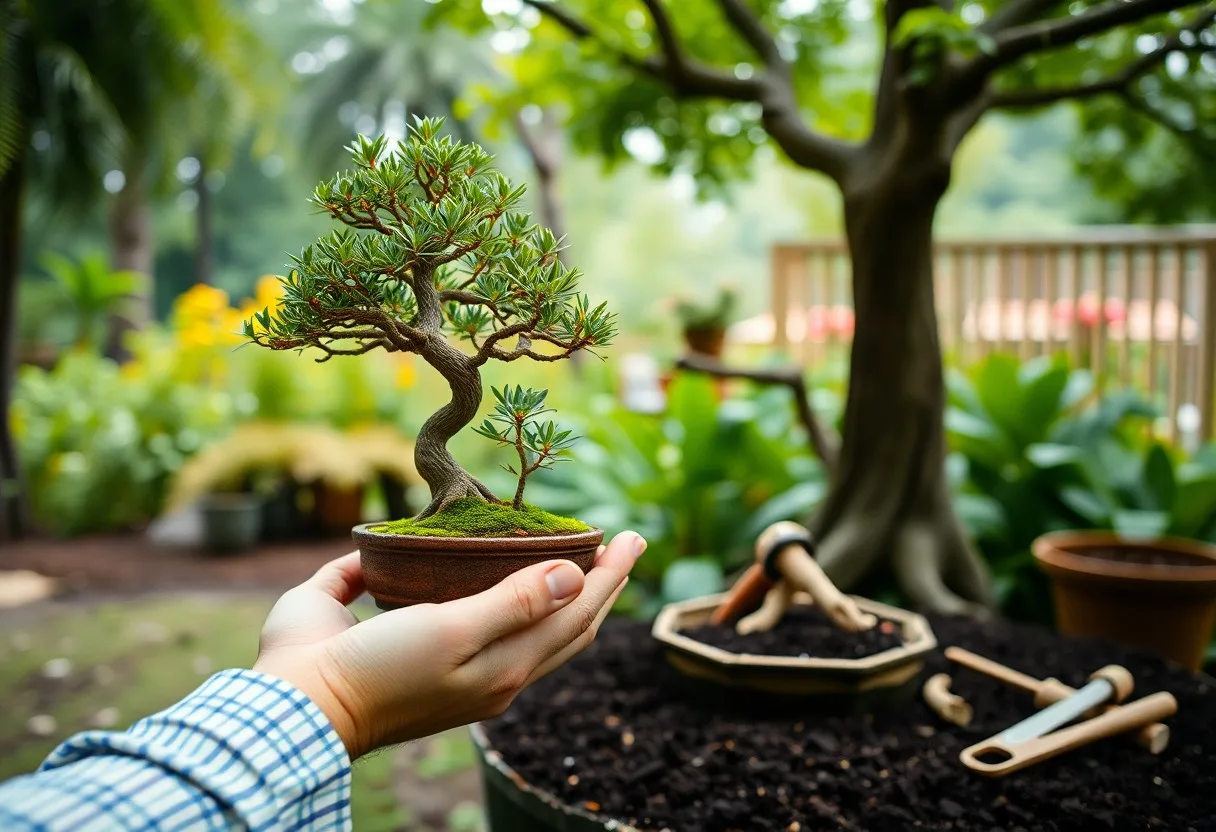 creating a bonsai from a regular tree onm